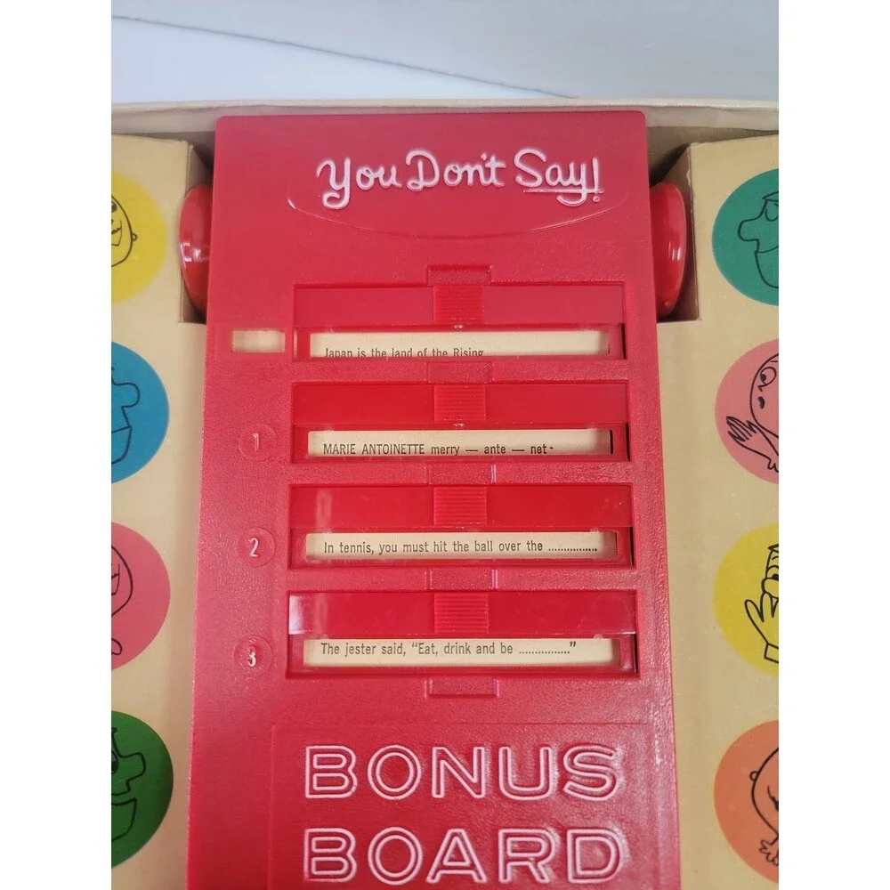 You Don’t Say! Game (1963 Milton Bradley) – Complete w/ Bonus Board & Tokens